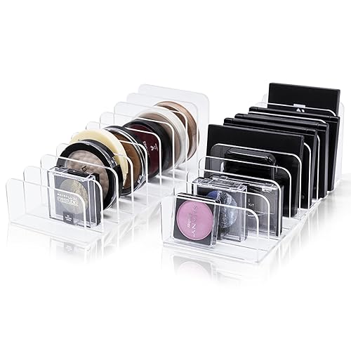 Brookstone, Paquete de 2 organizadores de maquillaje para tocador, se adapta a hasta 9 accesorios en cada organizador, solución de almacenamiento