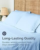 Vista 295 de Sábana encimera de bolsillo profundo, más suave que el algodón egipcio, 1 sábana encimera para colchón tamaño Queen