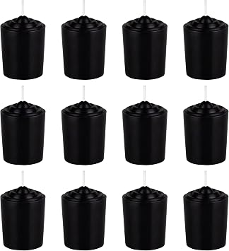 Mega Candles 12 adet Kokusuz Siyah Adak Mum, Elle D k len Mum Mumlar  15 Saat 1.5  n  x 5.25  n , Ev Dekoru, D n Resepsiyonlar , Bebek Du lar , Do um G nleri, Kutlamalar, Parti Hediyeleri ve Daha