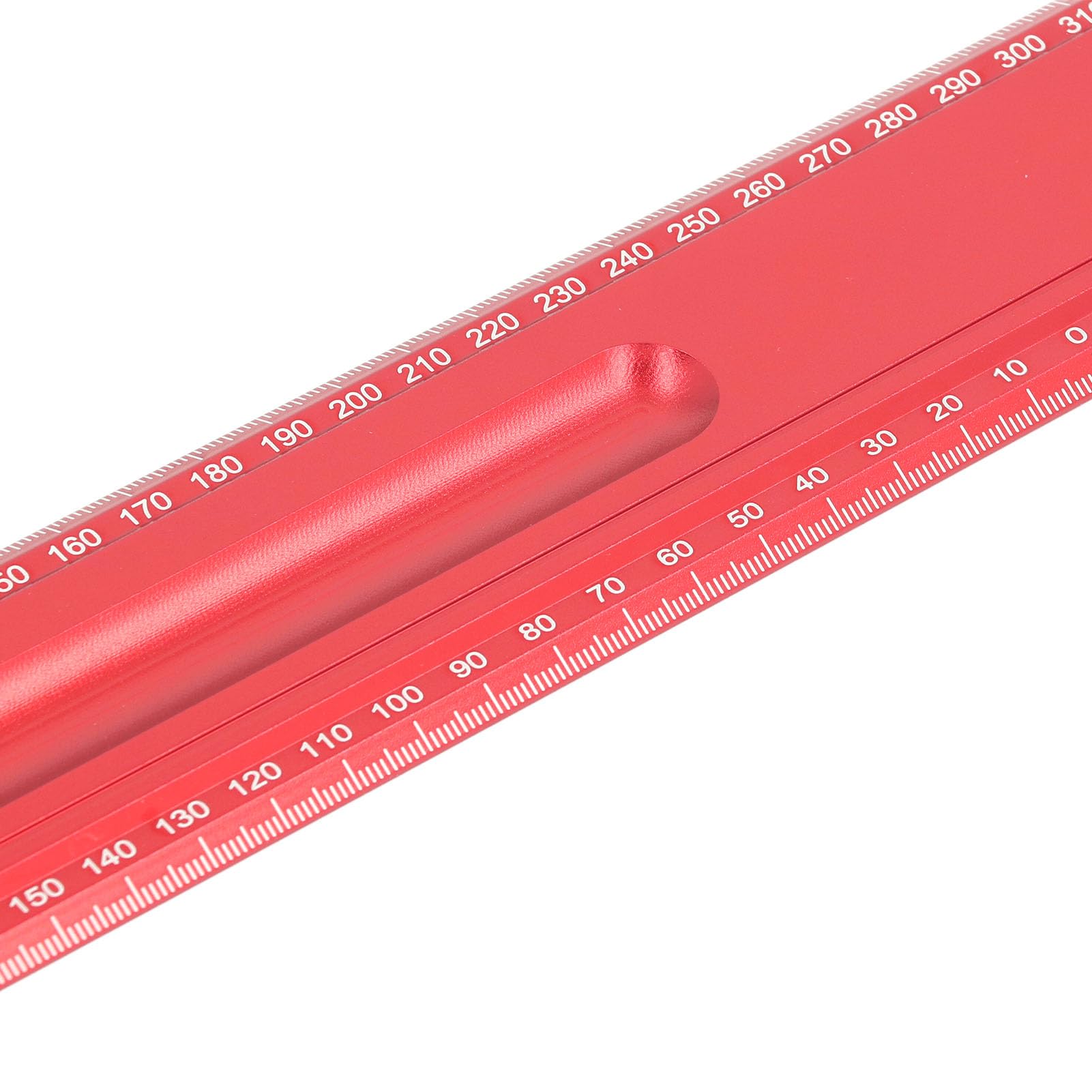 Linijka z Celownikiem Kwadratowym do Obróbki Drewna, Stop Aluminium 550 mm, Anodowane CNC Narzędzie Trasowania z Wyraźnym Znacznikiem Skali, Zakres od 0 do 180 Stopni