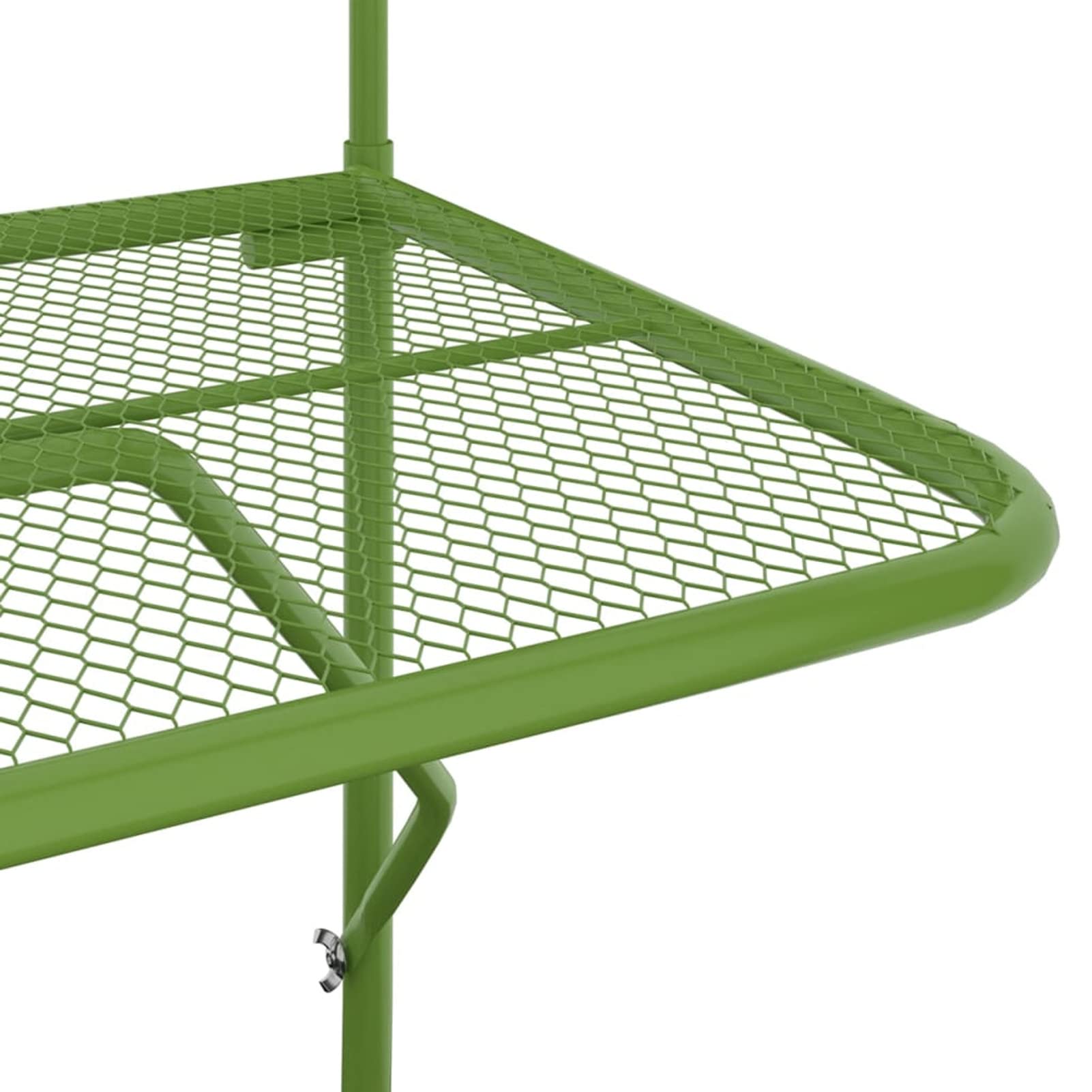 Homgoday Table de balcon pliante - Table suspendue de balcon - Table suspendue - Table d'appoint pliante pour balustrade de balcon - Vert - 60 x 40 cm - Acier