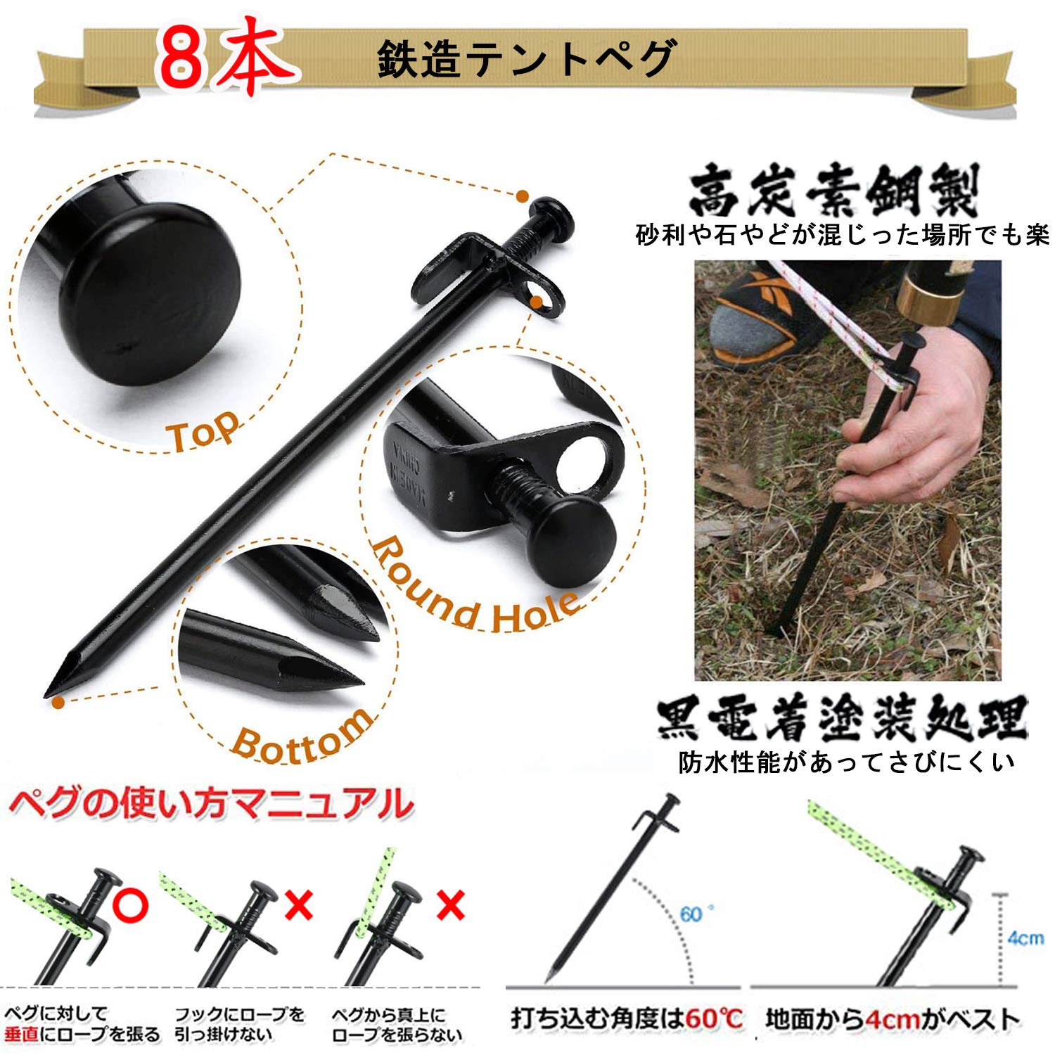 Amazon | ペグハンマー テントハンマー キャンプハンマー セット