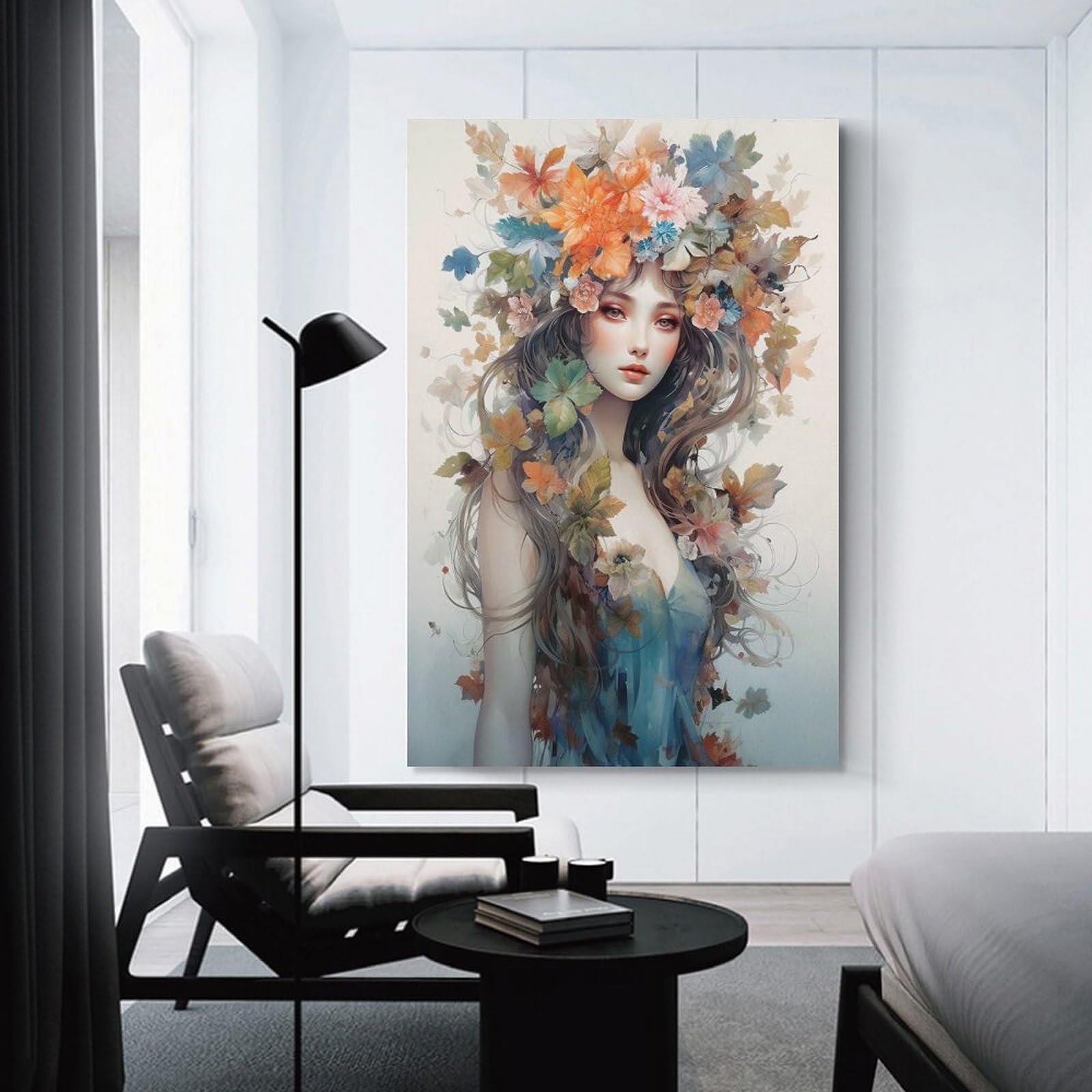 Junmoney Canvas Wall Art Forest Fairy, 20x30inch(50x75cm), for New Homes, Bedrooms Or Workspaces, Canvas Artwork with Gifting Potential