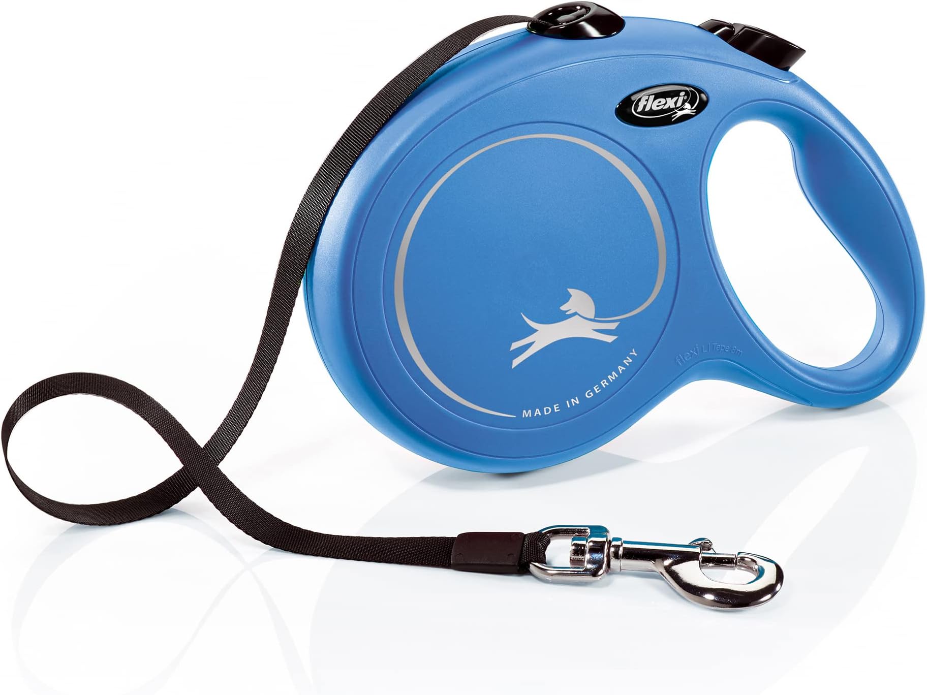 Flexi Classic L Tape 8 M, Blue For Dogs Retractable Safety Leashes For Dogs Made In Germany, One Size