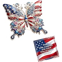 250th Anniversary Enamel Brooch Pin, 1776-2026 Patriotic Floral Star Badg American Birthday Rhinestone Flag Lapel Pin for Independence Day Veterans Souvenir Gift Jewelry