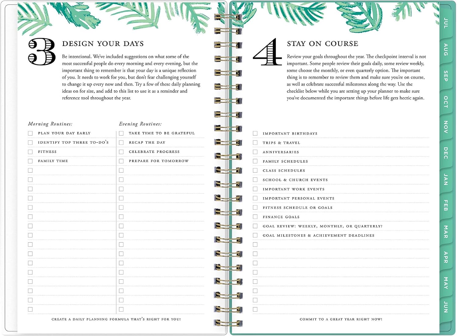 Blue Sky Day Designer for 2022-2023 Academic Year Weekly & Monthly Planner, 5' x 8', Frosted Flexible Cover, Wirebound, Palms (137892-A23)