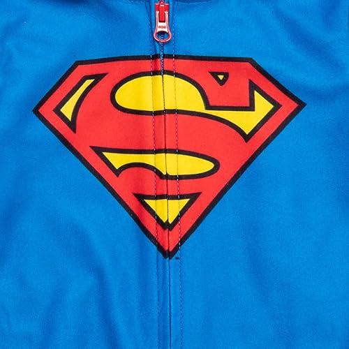 Miniatura 6 de DC Comics Justice League Superman Batman Flash Zip Up Pijama Cosplay Enterizo Niño a Niño Grande