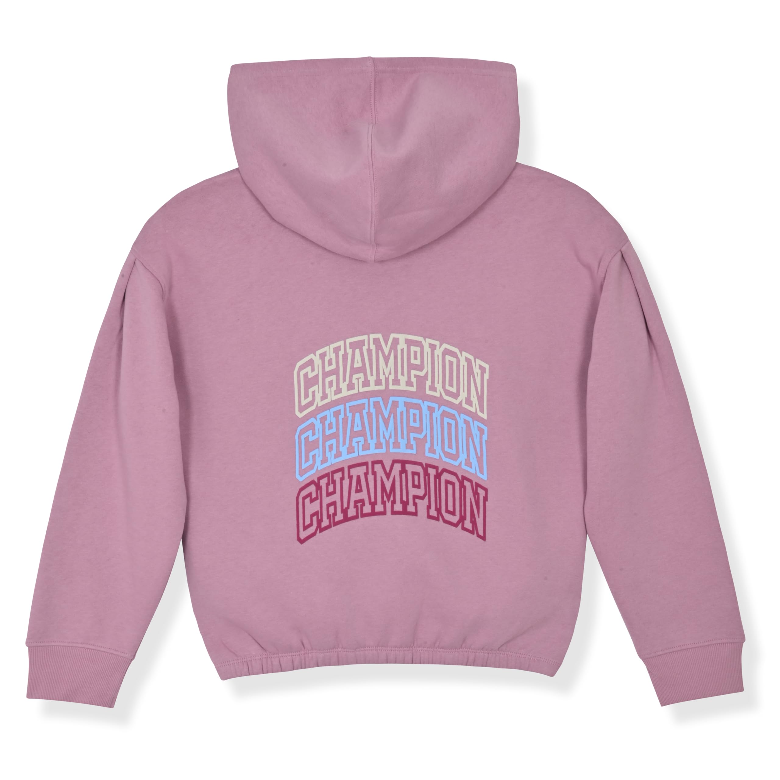 Champion Conjunto de ropa de 3 piezas para niña, sudadera con capucha y cremallera, pantalones deportivos y camiseta, tallas 2T-16