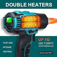 Aolawco Akkumulátoros Hőlégfúvó 2x21V Makita Kompatibilis Akkuval, 3 Fúvókával, 550°C Hegesztéshez Csőhajlításhoz 4