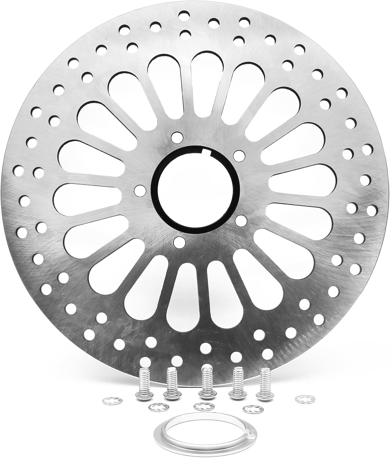 MZS Motorcycle Brake Disc Rotor, 11.5" Front Rotor Accessories Compatible with Touring Models 84-07 / Sportster 84-13 / Softail 84-14 / Dyna 91-05 / Super Glide 84-91 / Road King 84-07
