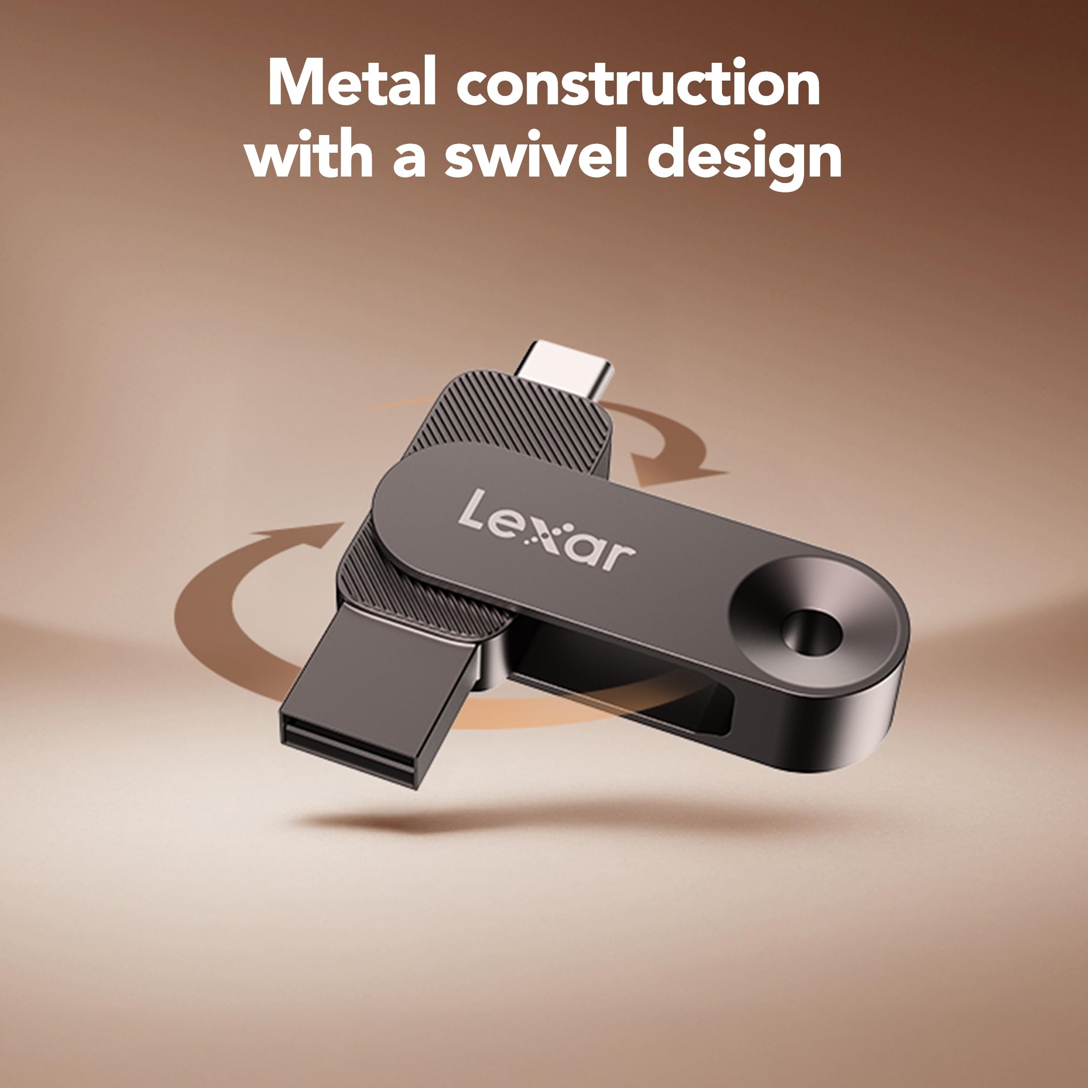 Lexar Unidad Dual de Estado sólido de 128 GB D500 USB 3.2 Gen 1, para Dispositivos USB Tipo C/USB Tipo A, hasta 400 MB/s de Lectura, Compatible con iPhone 15/16/17 Series, Android, Tablet y Mac
