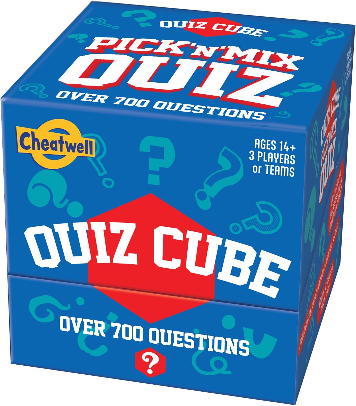 Cheatwell Games Quiz Cube Pick n Mix Quiz | Trivia Game With 744 Questions Covering 10 Different Subjects, Blue, Quiztastic