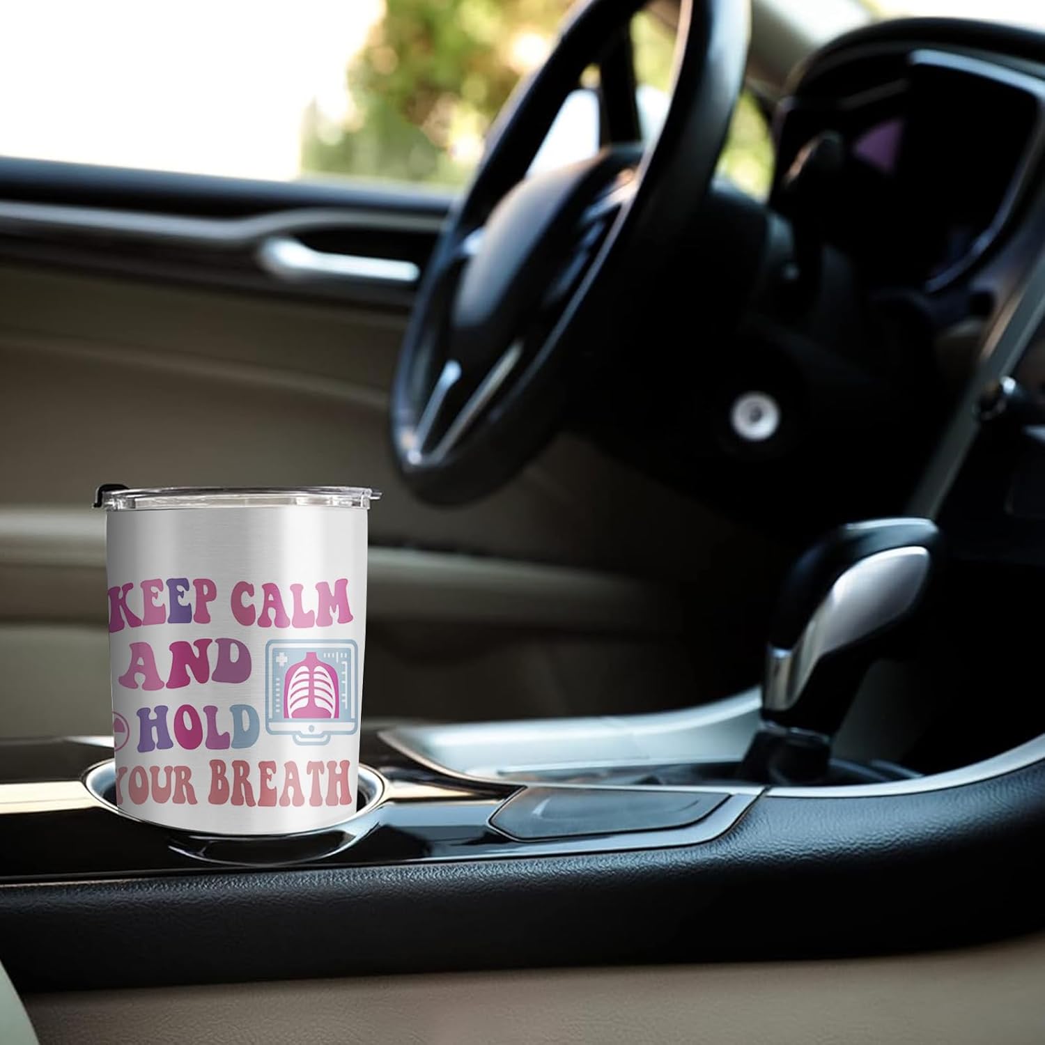 X-ray Tech Gifts, Radiology Tech Graduation Gifts, 20oz Stainless Steel Tumbler with Lid Straw, White - Image 6