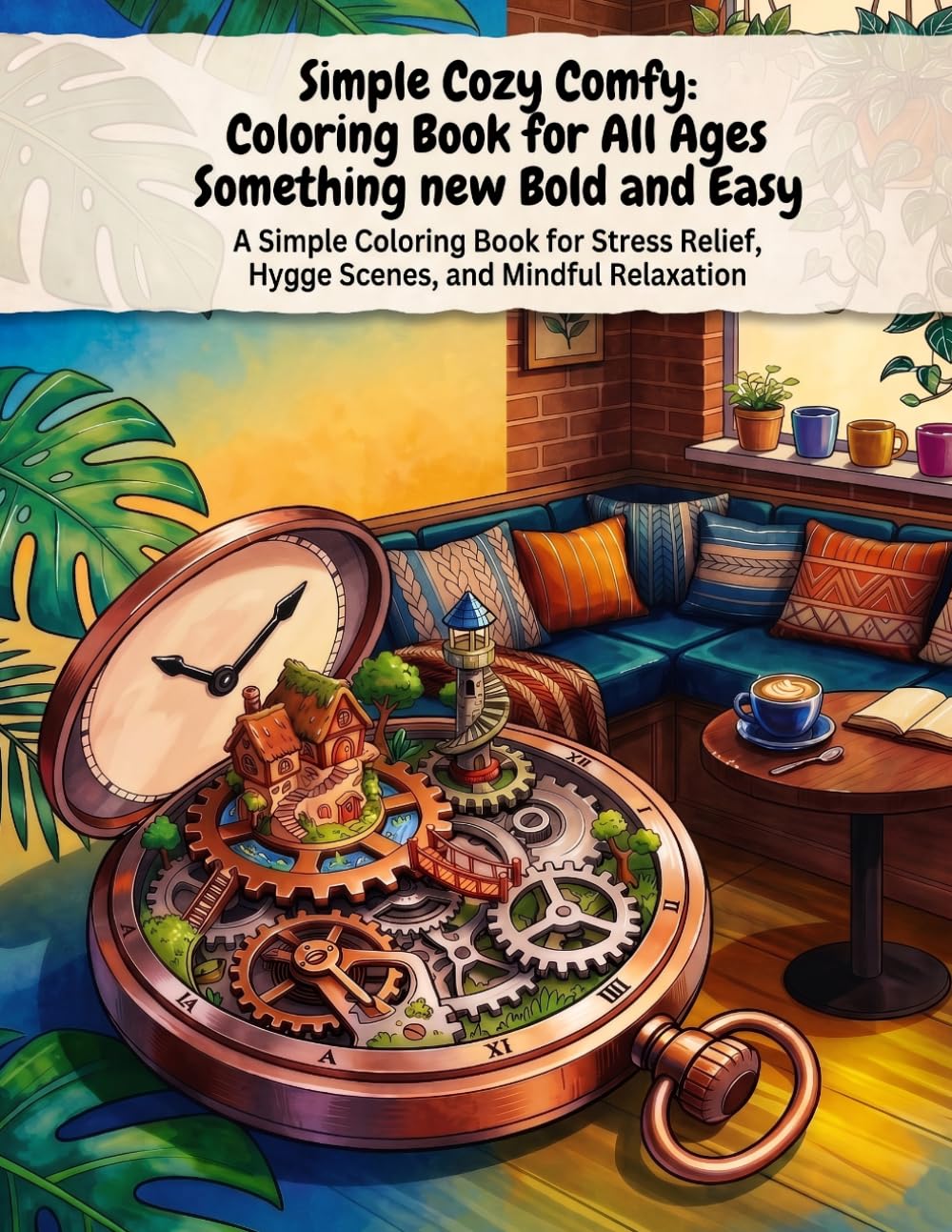 Simple Cozy Comfy: Coloring Book for All Ages Something new Bold and Easy: A Simple Coloring Book for Stress Relief, Hygge Scenes, and Mindful Relaxation