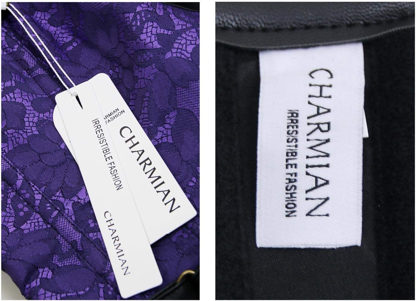 Charmian Women's Steampunk Spiral Steel Boned Vintage Retro Corset Tops Bustier - Image 6