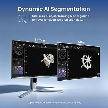 Revopoint POP 4 3D Scanner, 0.03mm Blue Laser, AI Segmentation, Premium