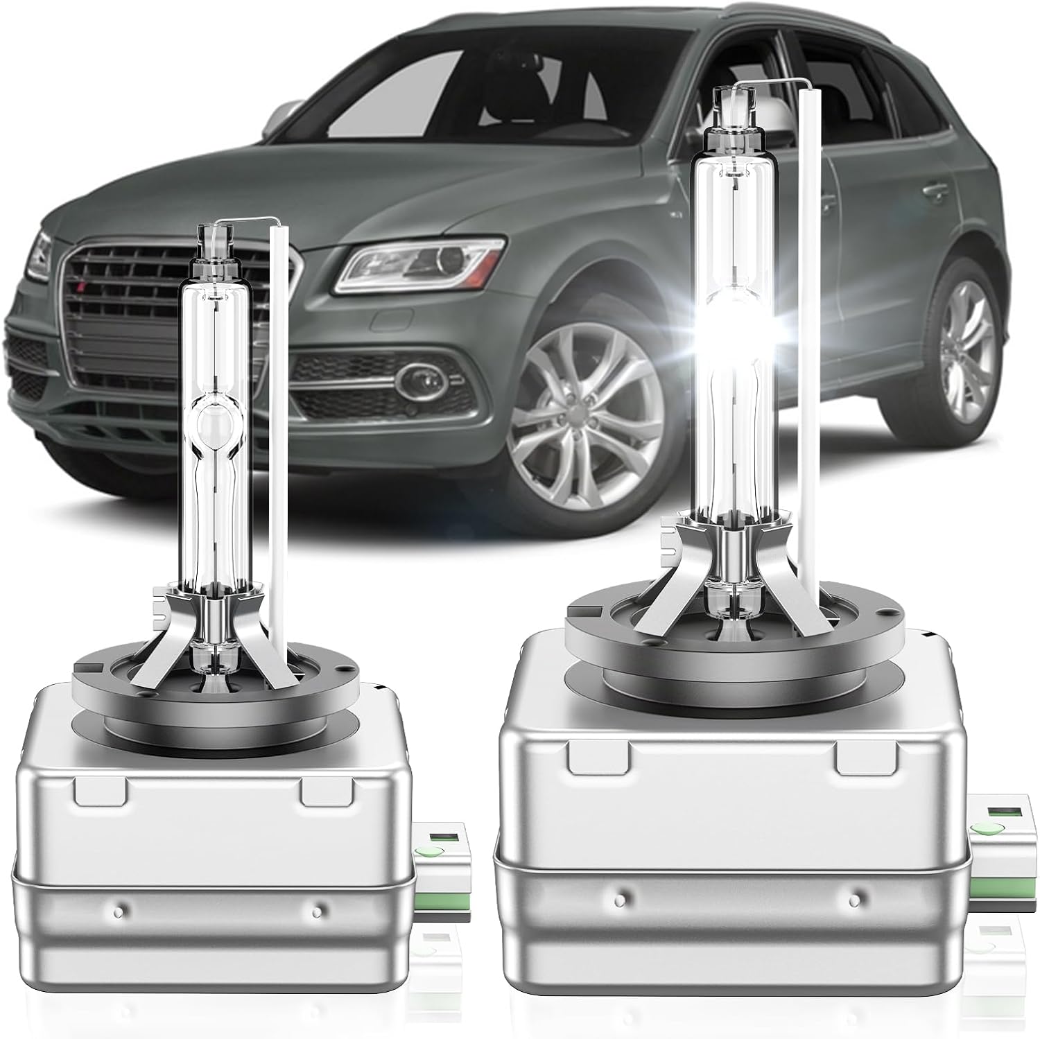 Fit for Audi 2009-2015 A3 A4 A5 A6 S2 S4 S5 Q5 RS5 2012-2015 A7 A8 Q7 Quattro 2014-2017 SQ5 D3S HID Headlight Bulbs, High Low Beam Xenon Light, 6000K Cool White, Plug and Play, Pack of 2