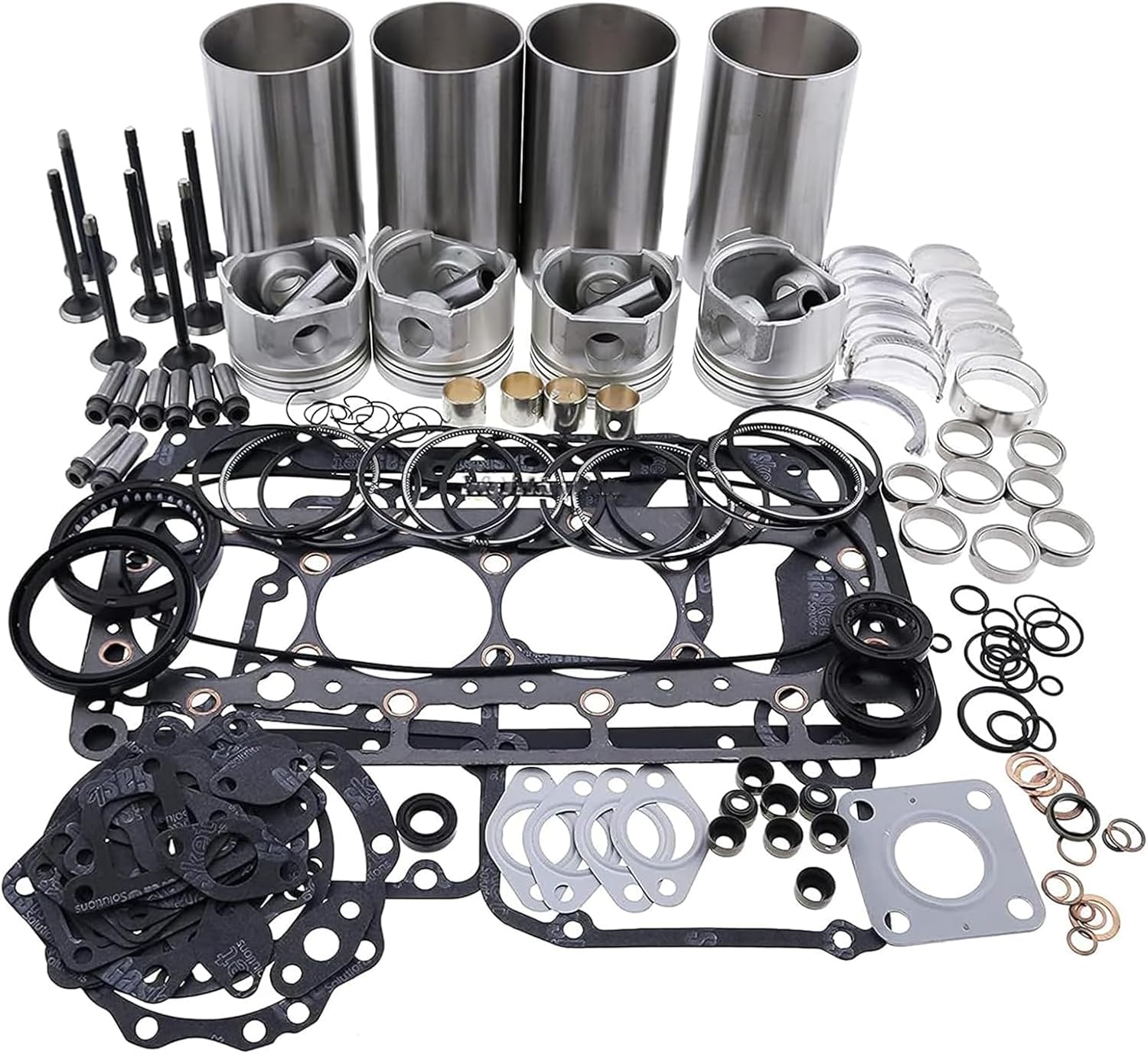 FridayParts 4LE2 Overhaul Rebuild Kit Compatible for Isuzu 4LE2 Hitachi Excavator ZX40U ZX50U ZX55UR ZX70-3 ZX80LCK-3 ZX85US-3 ZX85USB-3 Replacement (Type 2 Old Electronic Fuel Injection/EFI)