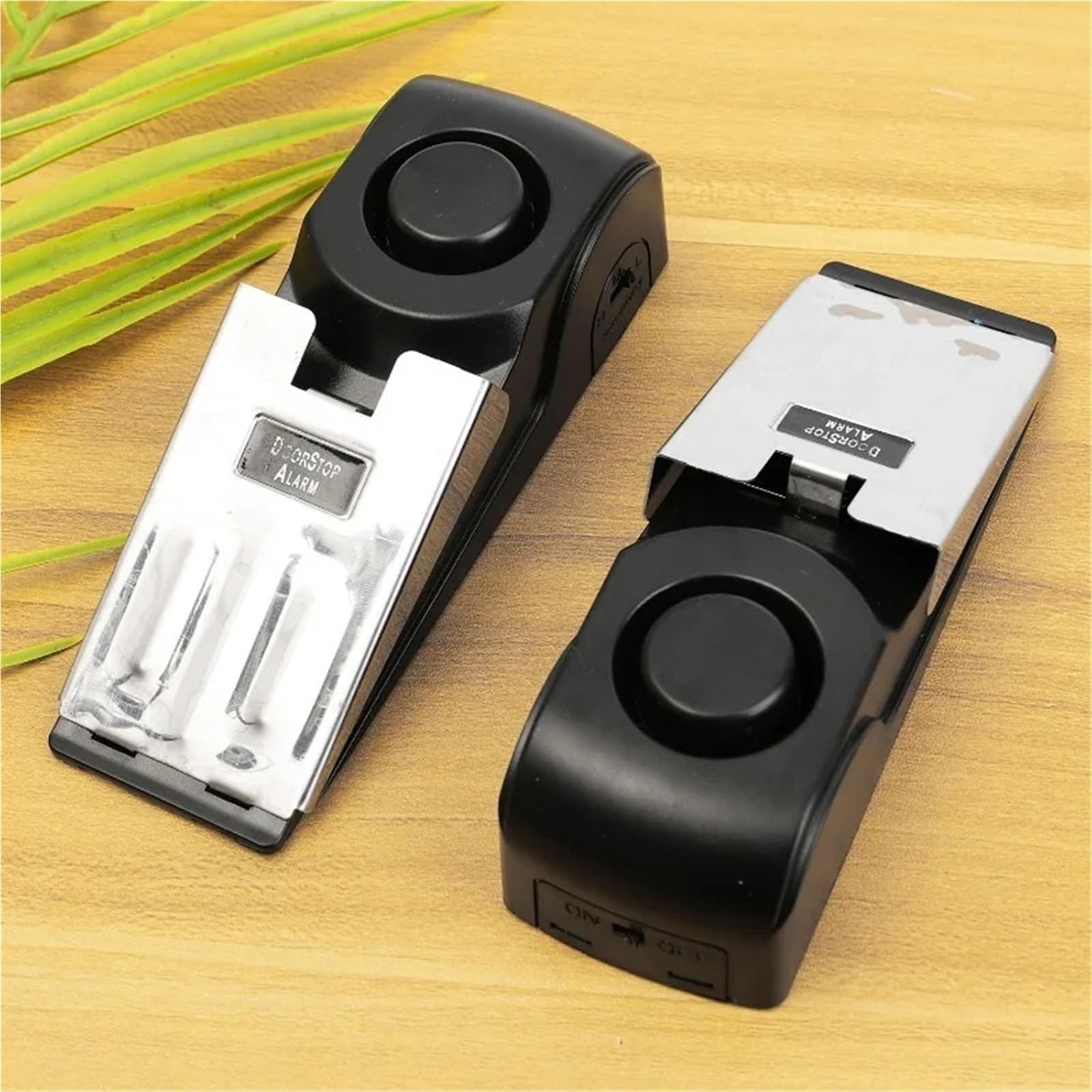 Tope Para Puerta Con Alarma Alarma de tope puerta cuña 120 dB(3pcs 3.8 * 13.7cm)