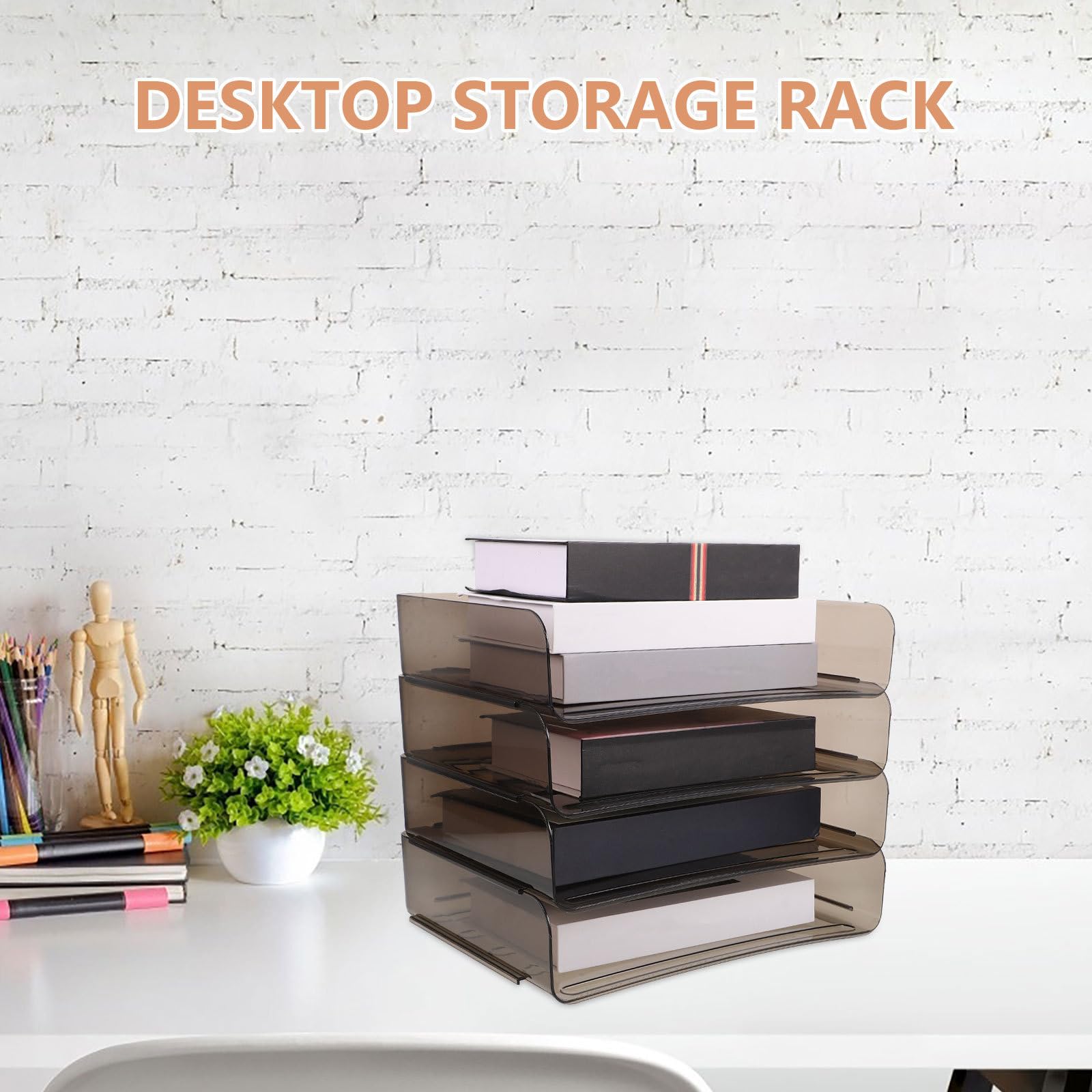 STOBAZA Organizador de Archivos con Diseño Apilable de Escritorio Acrílico y Múltiples Capas para Adecuado para Organizar Documentos y Facturas Fácilmente Organizar Documentos y Facturas