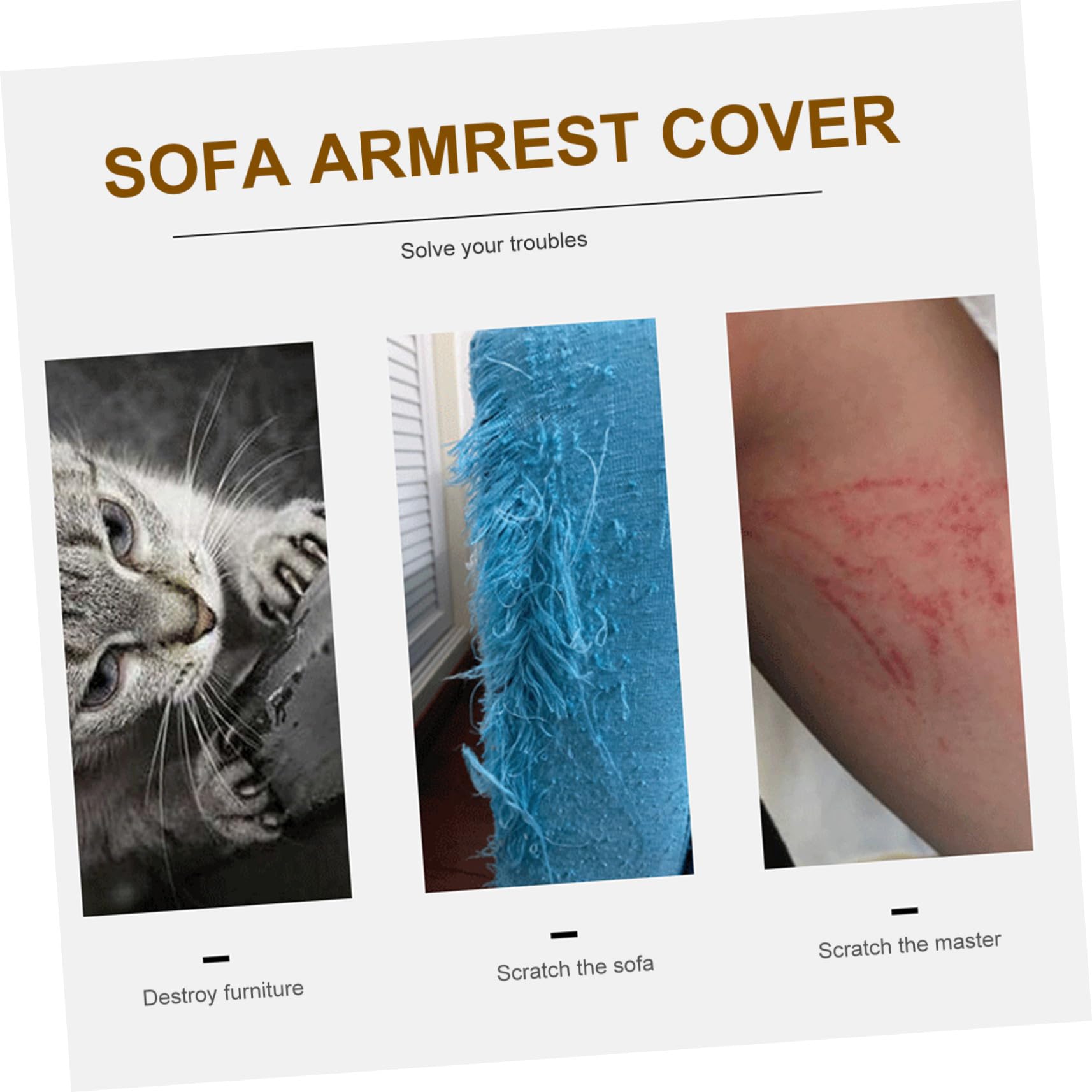 Funda Protectora de Sofá Antirayaduras para Gatos Material de Sisal Resistente, Adecuado para Oficina y Tienda, Protección Eficaz contra Arañazos