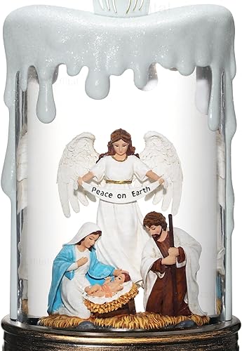 Miniatura 13 de Globo de nieve de Navidad, bailarina, cascanueces, linterna de globo de nieve con música brillante árbol de Navidad iluminado y mesa de regalo