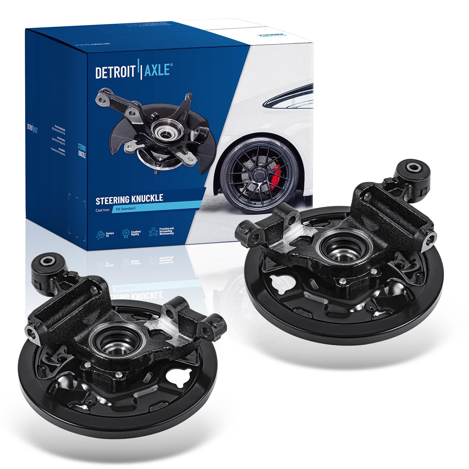 Detroit Axle - Rear 2pc Steering Knuckles for 01-08 Subaru Forester