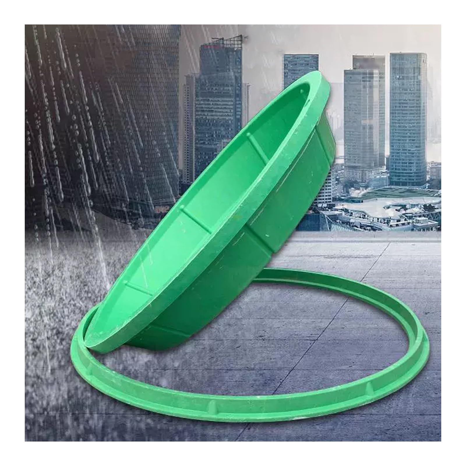 GBRSXYIP Invisible Manhole Cover - Round Decorative Sewage Basin Cover 15.7"x15.7" - Outdoor Grass Lawn AccessWeatherproof Perfect for Landscaping A40*40CM