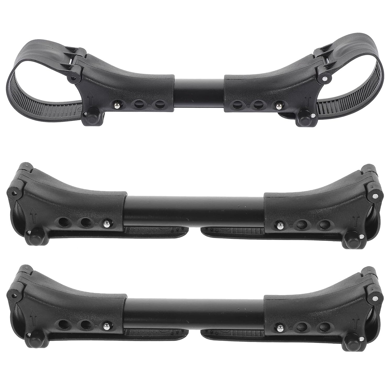 BESPORTBLE 3pcs Aluminum Stroller Connector for Twins Pushchair Coupler with Flexible Clips Compatible Cart Accessory for Side Double Strollers