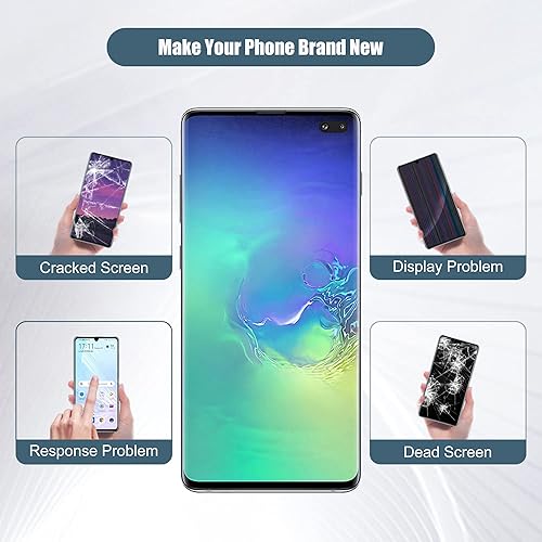 Miniatura 5 de Super Amoled Display compatible con Samsung Galaxy S10 Plus S10+ SM-G975U SM-G975W 6.4" pulgadas LCD pantalla táctil Asamblea con herramientas +