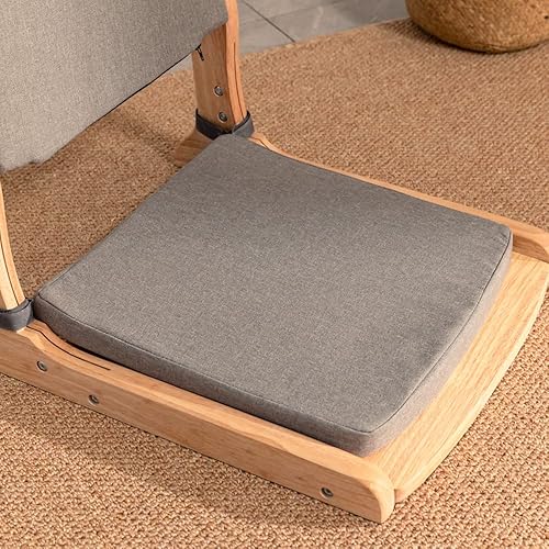 Miniatura 8 de Silla Tatami, silla plegable de meditación, asiento de suelo, silla de sala de estar, silla japonesa portátil sin patas, sofá perezoso para lectura