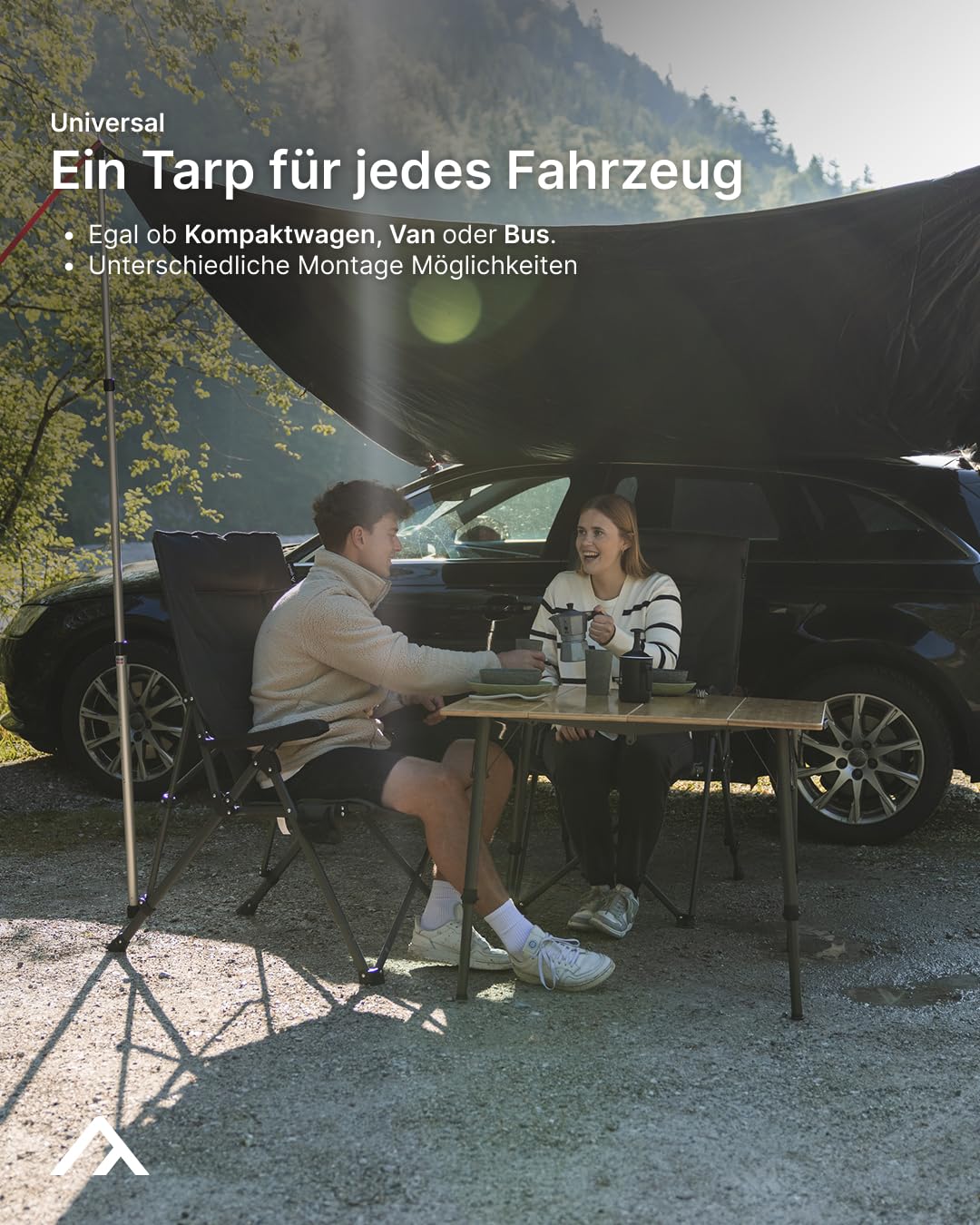 qeedo Motor Tarp Universal Sonnensegel wasserdichtes Vordach Camping Markise UV80 250 x 250 cm