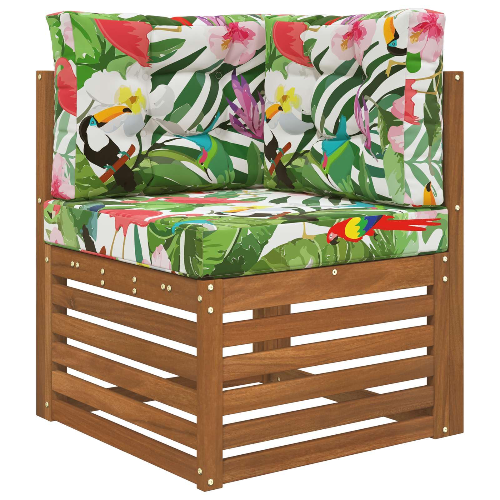 3-TLG Sofakissen Outdoor Garten Polster Set Bunt 60x60cm