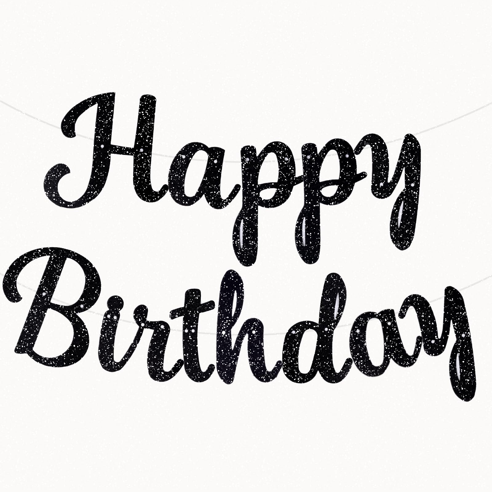 Black Happy Birthday Sign