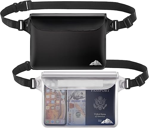 Miniatura 2 de HEETA Bolsa impermeable, sensible a la pantalla táctil, bolsa impermeable en blanco y negro con paquete de 5 bolsas secas transparentes impermeables