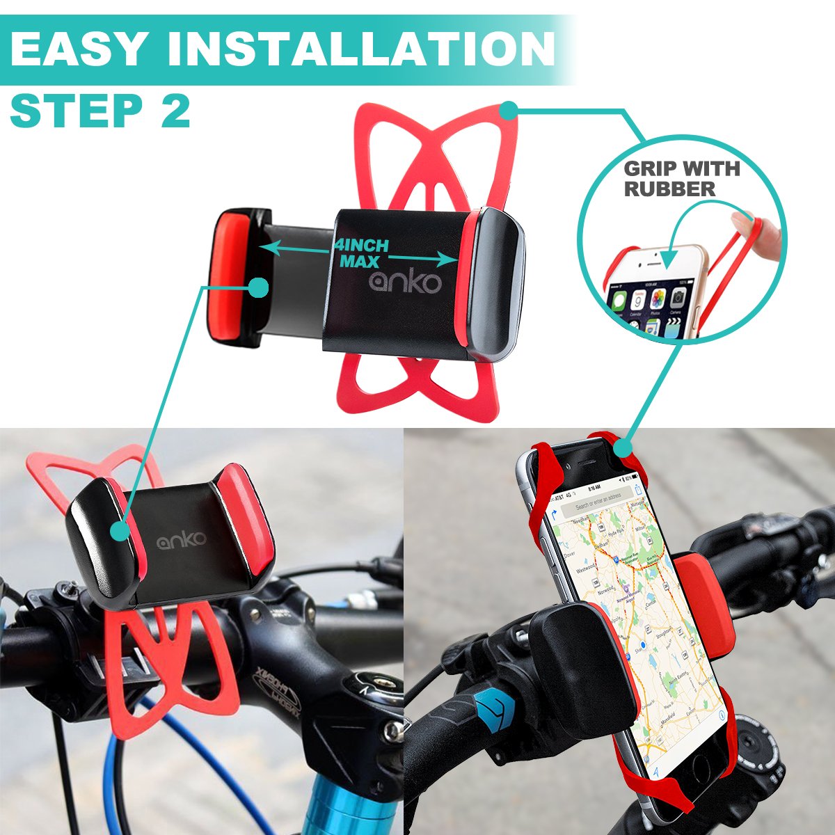 anko bicycle smartphone holder