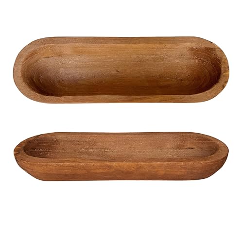 16“ Long Wood Dough Bowl 16 x 5 x 2in