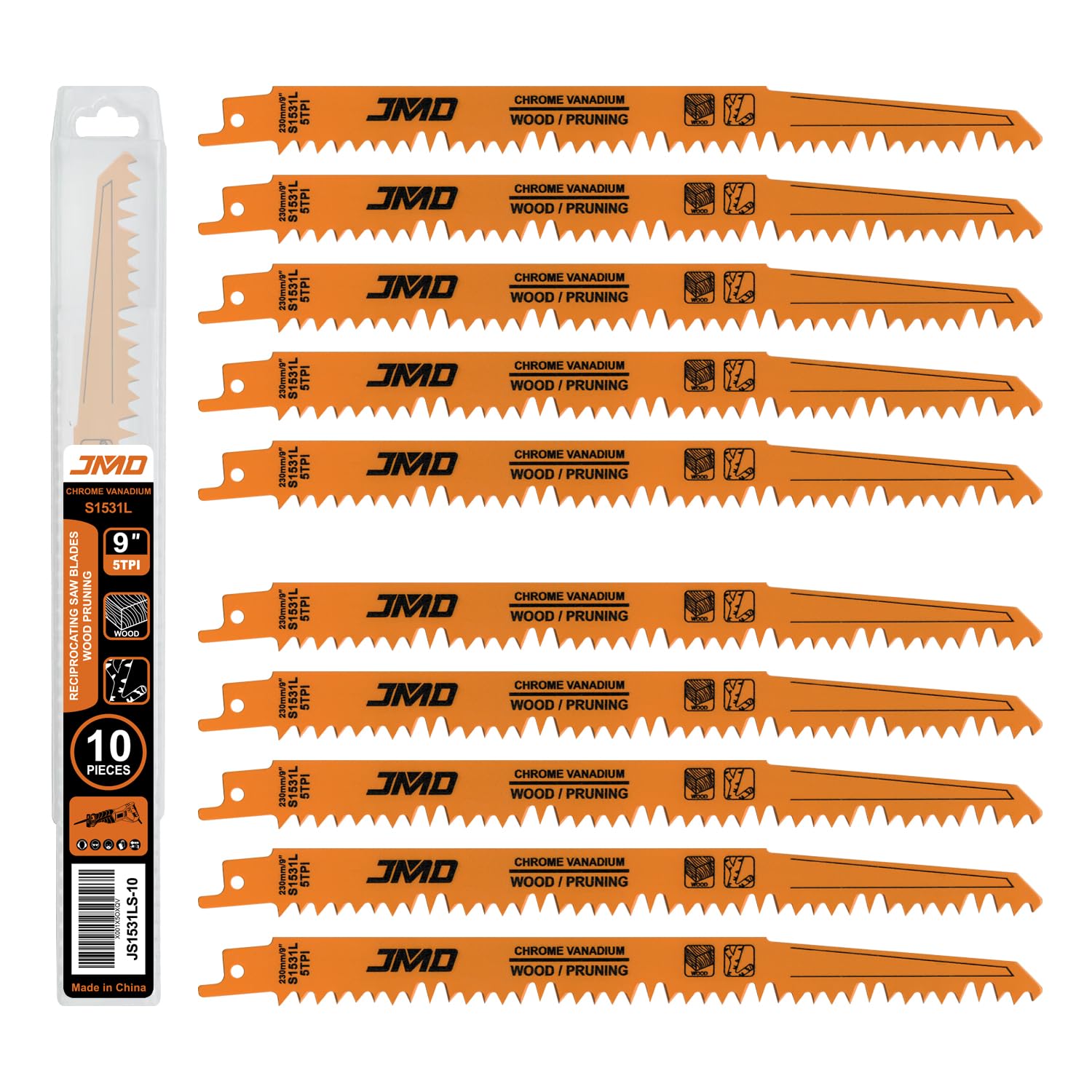 Sponsored Ad – 10-Piece S1531L 230mm 5TPI Pruning Reciprocating Saw Blades for Wood Scorpion Recip Saw Blades for Fast Wood Cutting Compatible with Bosch Milwaukee Dewalt etc