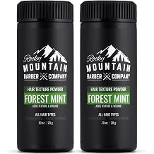 Rocky Mountain Barber Company Forest Mint Mens Hair Texture Powder, 2-Pack