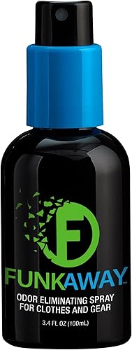 FunkAway - Espray eliminador de olores para calzado, ropa y equipo (sin aerosol), 3.4 onzas líquidas