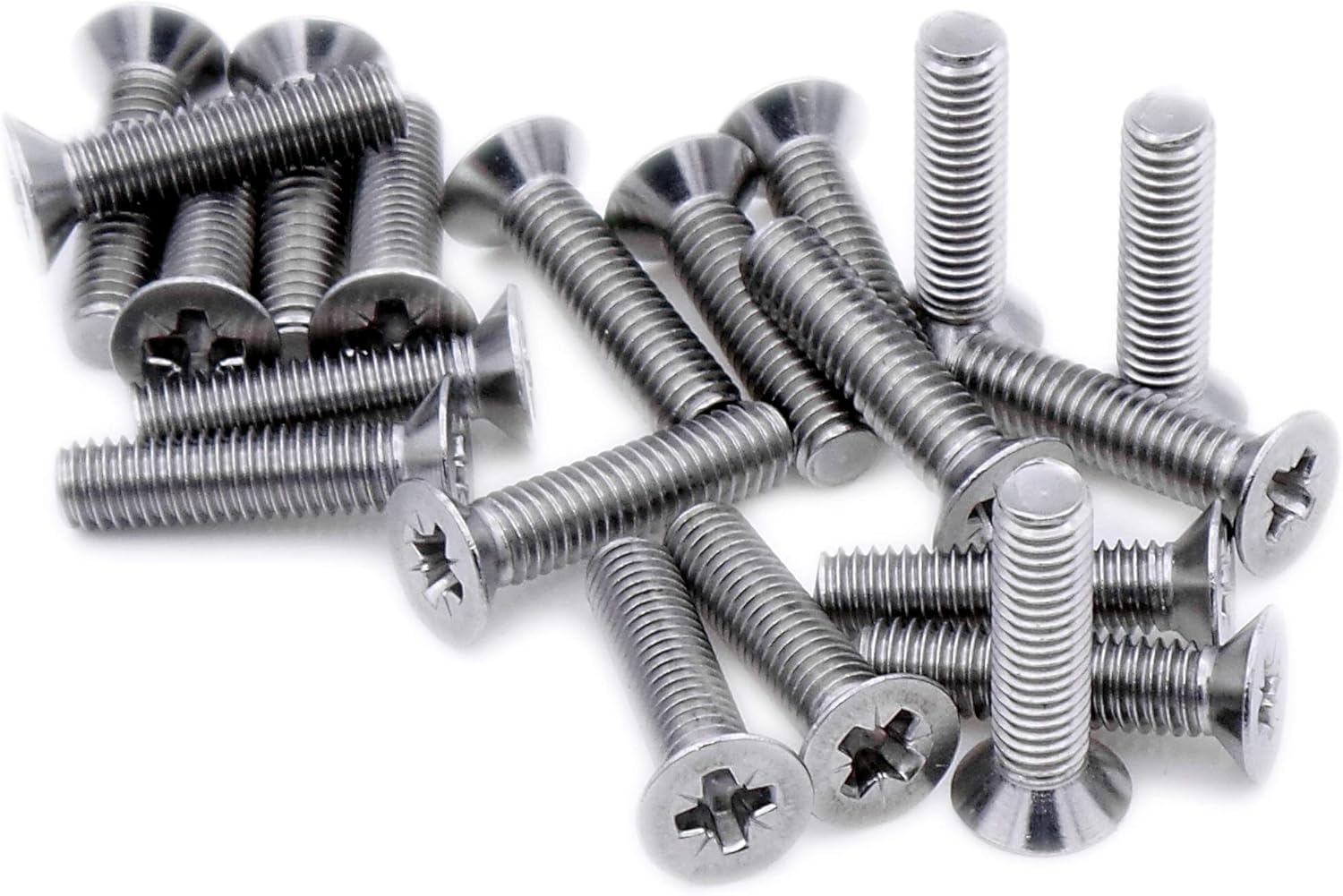 M1.6 (1.6mm x 12mm) Pozi Countersunk Machine Screw (Bolt) - Stainless Steel (A2) (Pack of 20), M1.6x12 - A2(20) - Image 3