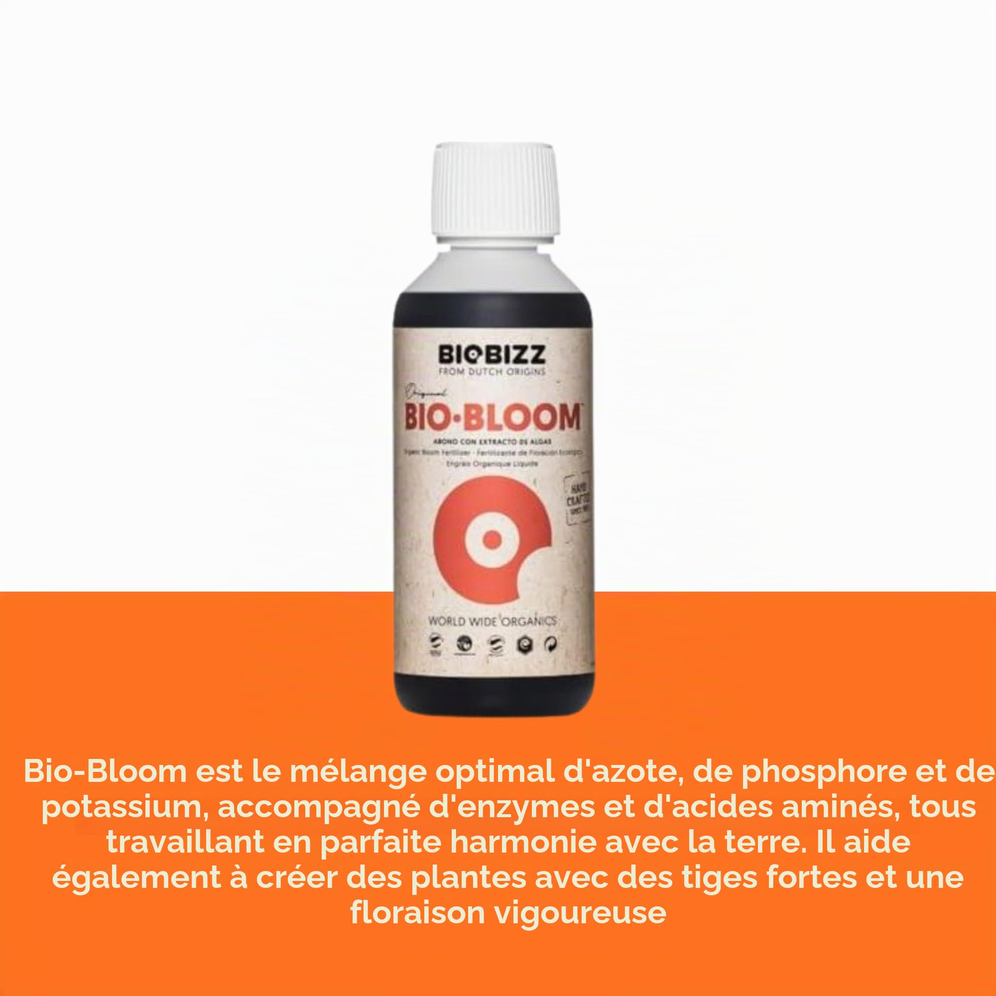 GROWMANIA Trypack Outdoor Biobizz + échantillon Boost Up Nutriments + Verre doseur | Engrais Bio Bloom, Top Max et Fish Mix pour plantes et cultures | Stimulation de la croissance