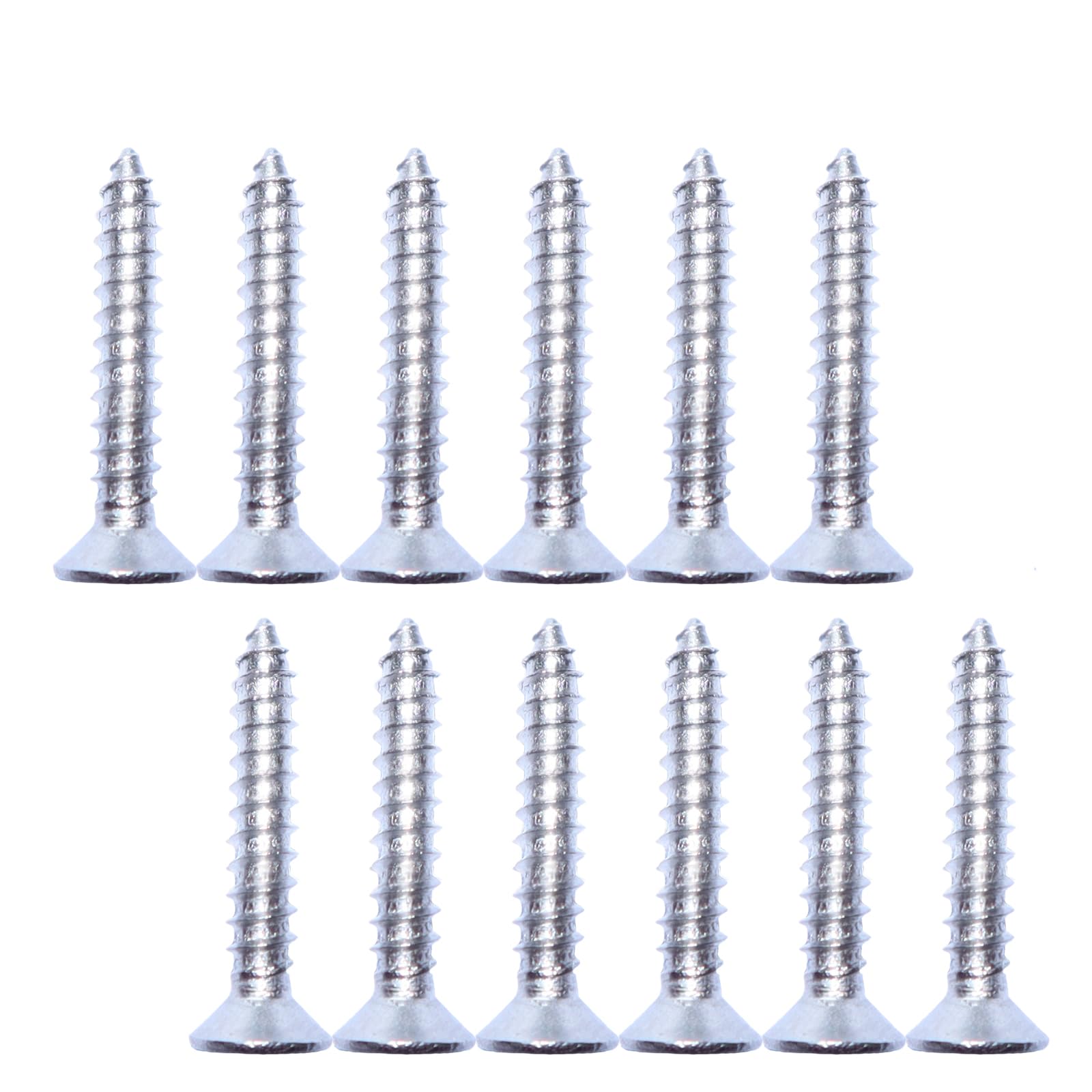 #6 x 3/4" Stainless Flat Head Phillips Wood Screw, 100 pcs, 18-8 (304) Stainless Steel Screws by NIANXIHAN (M3.5 x 20mm)