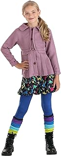 Fun Costumes Girl's Harry Potter Luna Lovegood Costume, Pink Jacket, Blue Leggings & Stripped Leg Warmers for Wizard Cosplay Medium