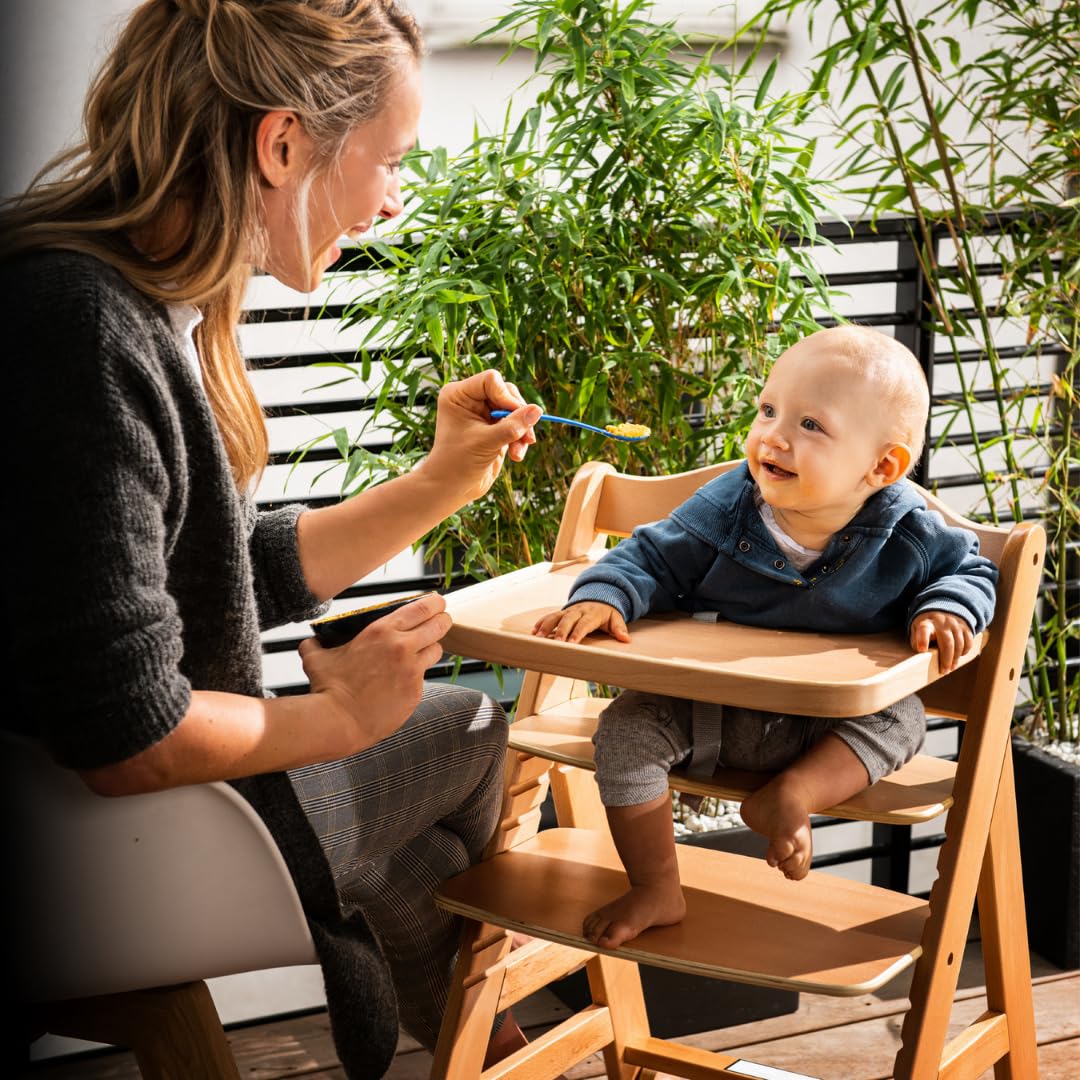 hauck Alpha Move Newborn Set de Trona Bebe Evolutiva con Nueva Hamaca Premium, Tronas de Bebe desde el Nacimiento con Ruedas, Hamaca Bebe, Bandeja y Cojín - Natural/Gris oscuro