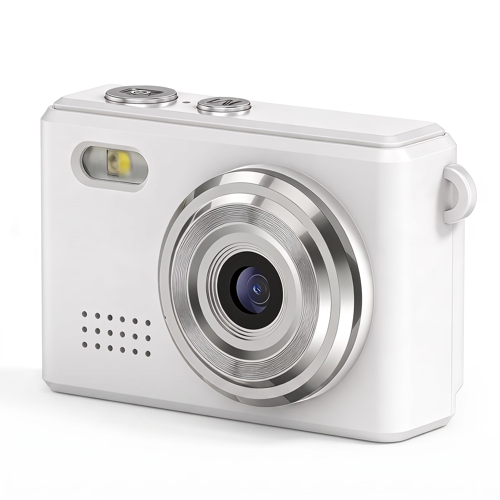 mini and portable digital camera keychain with lcd screen full 1080p hd video, 0.96 inch screen and integrated led light, small cameras ultra compact for travel study (white)