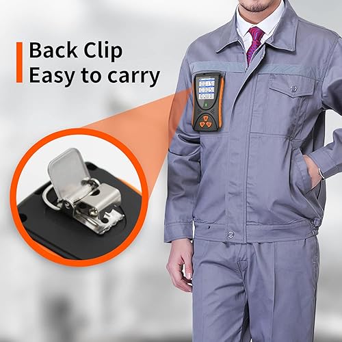 Miniatura 4 de Geiger - Detector de radiación nuclear de contador, dosímetro de monitor mejorado CHNADKS recargable, monitor de radiación portátil de rayos X beta