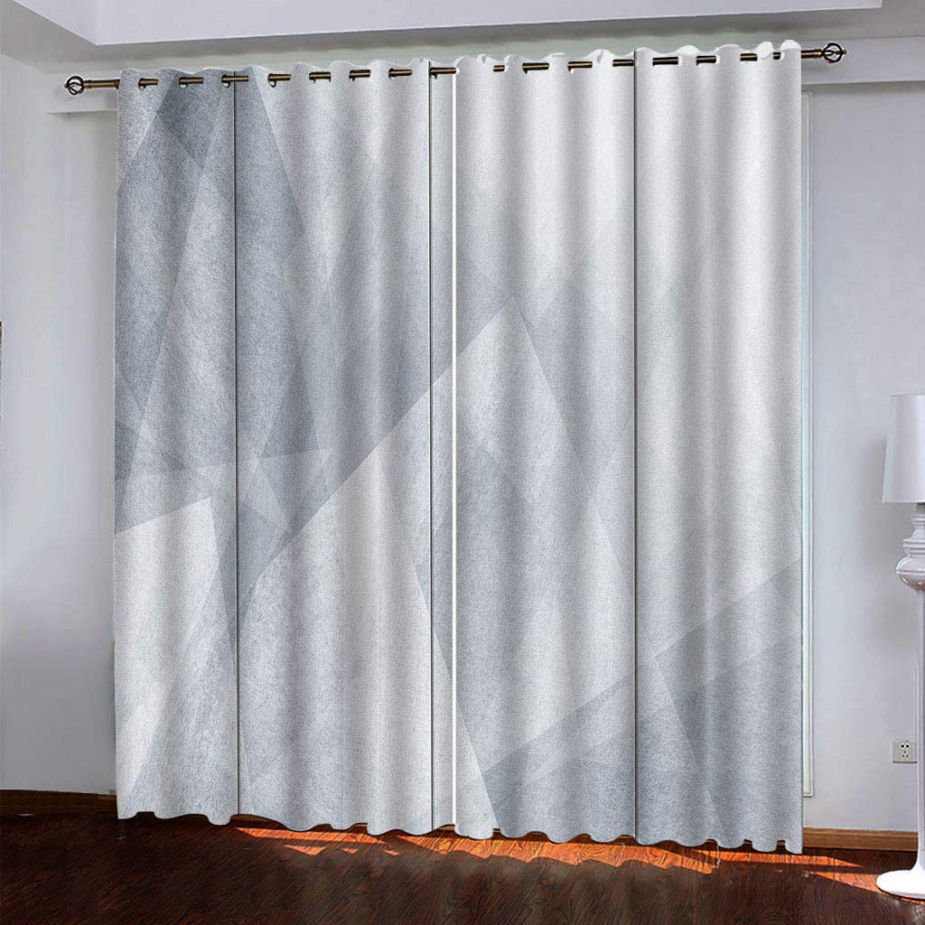 Maynuo Children's Blackout Curtains 3D Minimalist Geometric Creativity Drop 2 Panels Curtain Thermal Eyelet Room Darkening 104X84inch Print Pattern Window Drapes For Kids Bedroom