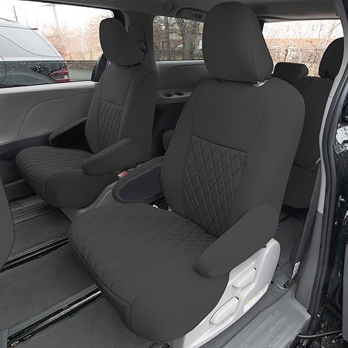 Miniatura 4 de FH Group Fundas de asiento de neopreno de ajuste personalizado para Toyota Sienna 2011-2020 con fundas de asiento para automóviles Neosupreme