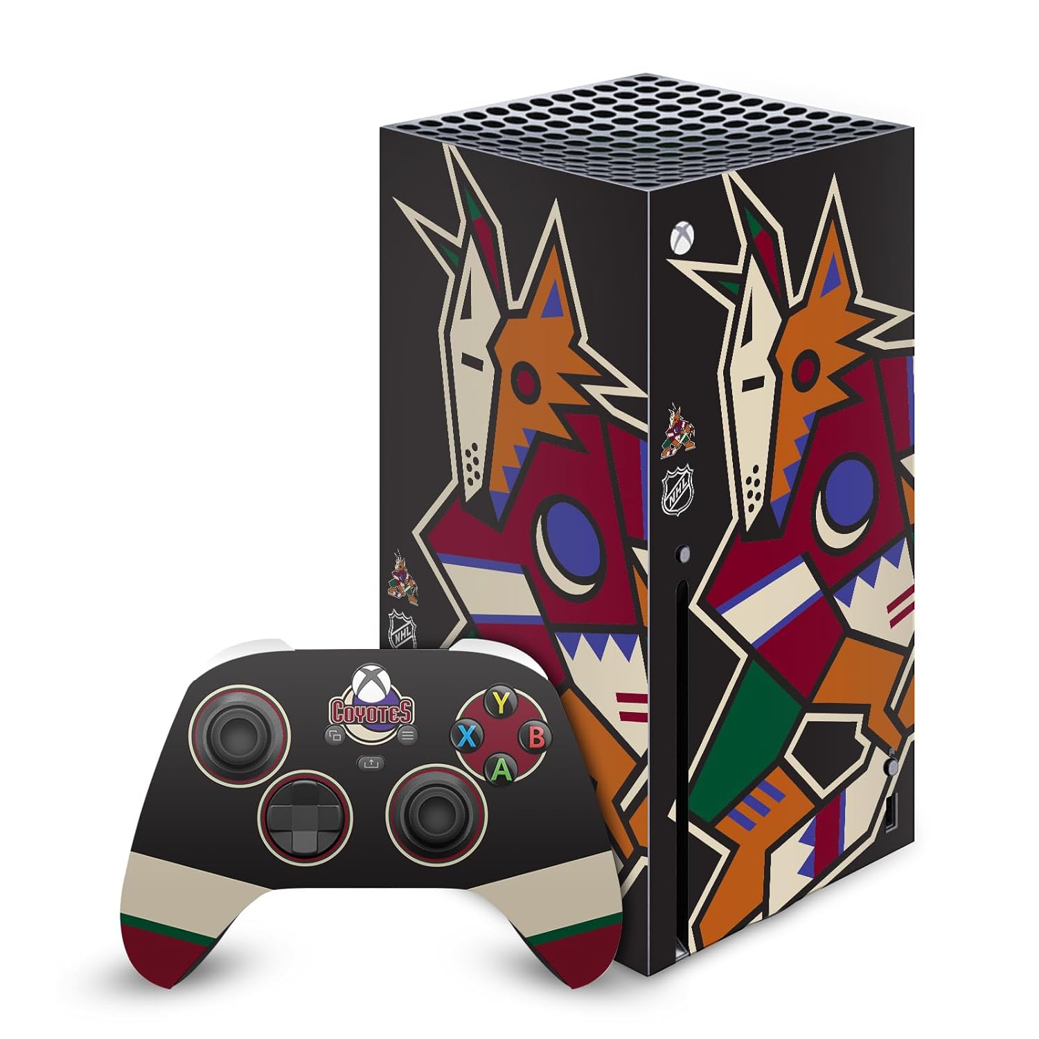 Head Case Designs Officially Licensed NHL Oversized Arizona Coyotes Vinyl Sticker Gaming Skin Decal Cover Compatible With Xbox Series X Console and Controller Bundle